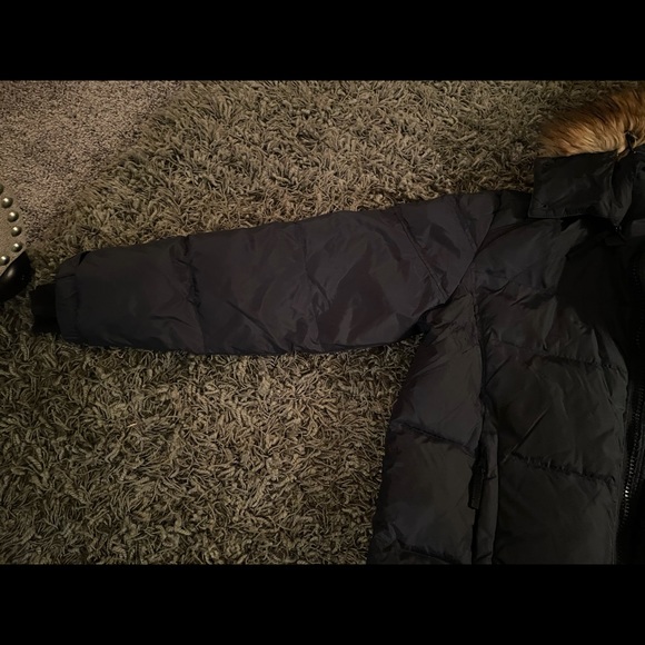 Young Men’s Large Navy Winter Coat with Duck Down Feather - Picture 5 of 7